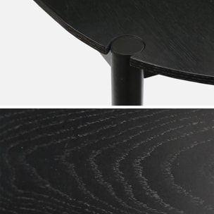 Table à manger ronde bois d'hévéa 4 places CLEMENCE