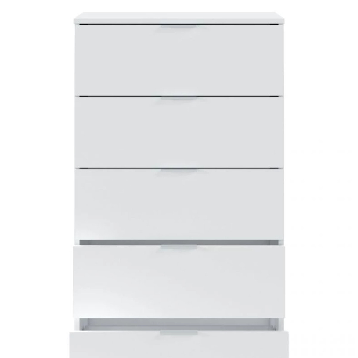 Cómoda de 5 cajones formato vertical en blanco mate 60x110 cm Akari Blanco Artik (Blanco Mate)