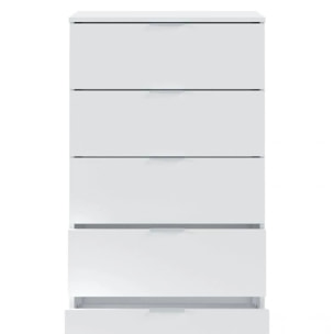 Cómoda de 5 cajones formato vertical en blanco mate 60x110 cm Akari Blanco Artik (Blanco Mate)
