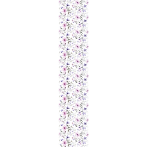 Papier peint intissé pré-encollé - FLEURS ROSES ET VIOLETTES - 1 rouleau