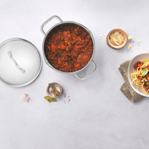 4-pcs, Set de casseroles, Argent