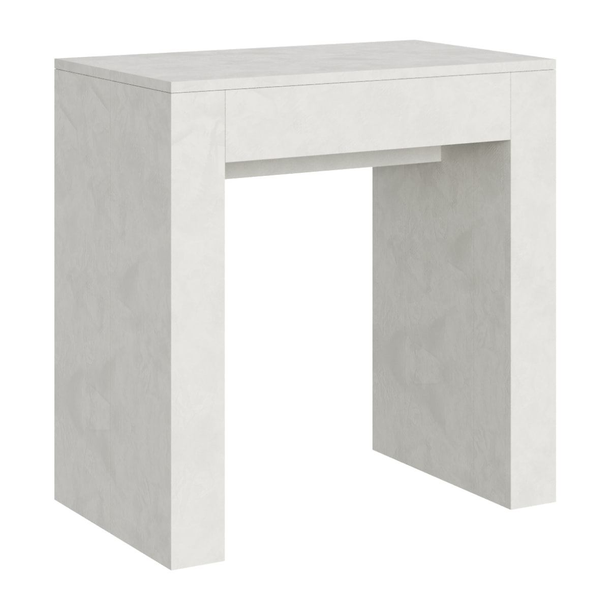 Consolle allungabile 78x47/299 cm Allin Bianco Spatolato allunghe interne