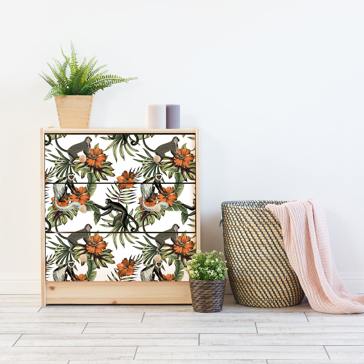 Sticker meuble tropical Uturoa 40 x 60 cm