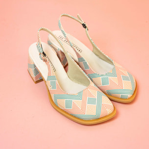 Sandalias con tacón 2012S SNAKE WHITE / VERONA color White