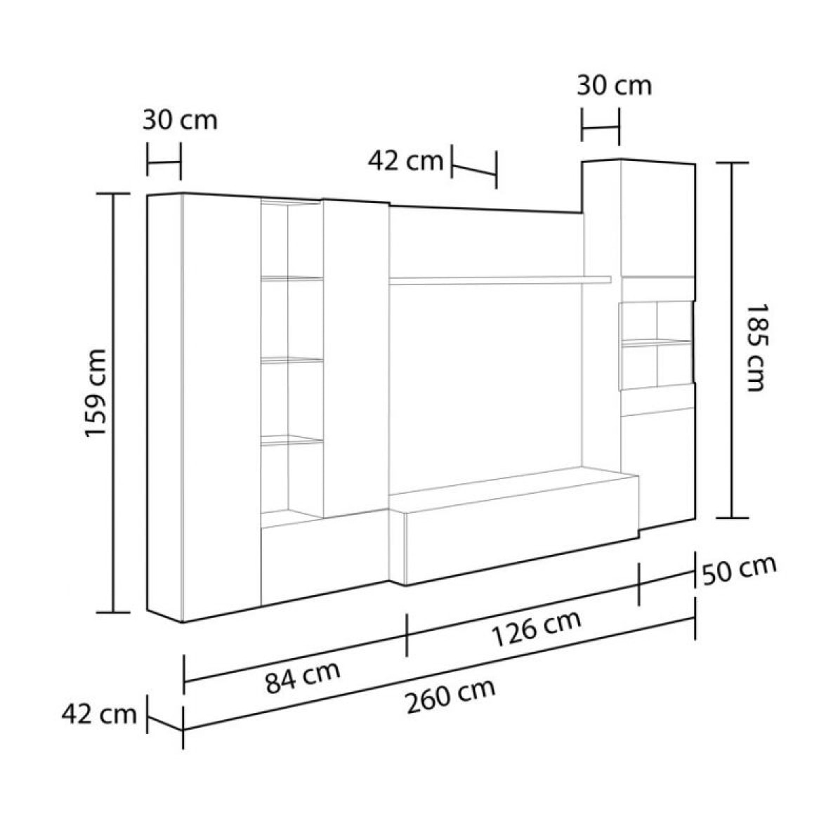 Salón Essential Blanco - Roble