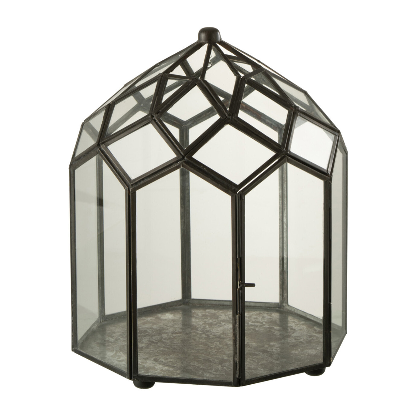 J-Line terrarium - verre/métal - noir - small - Ø 23 cm