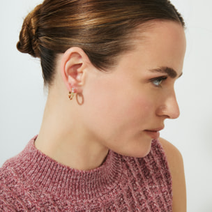 Pendientes Lakon acabado oro rosa 18k