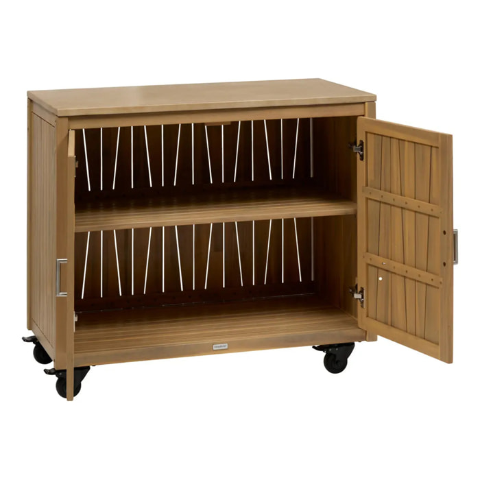 Module de cuisine d'été Lodgia 2 portes 50x100cm bois d'acacia