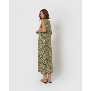 Vestido largo viscosa milina verde