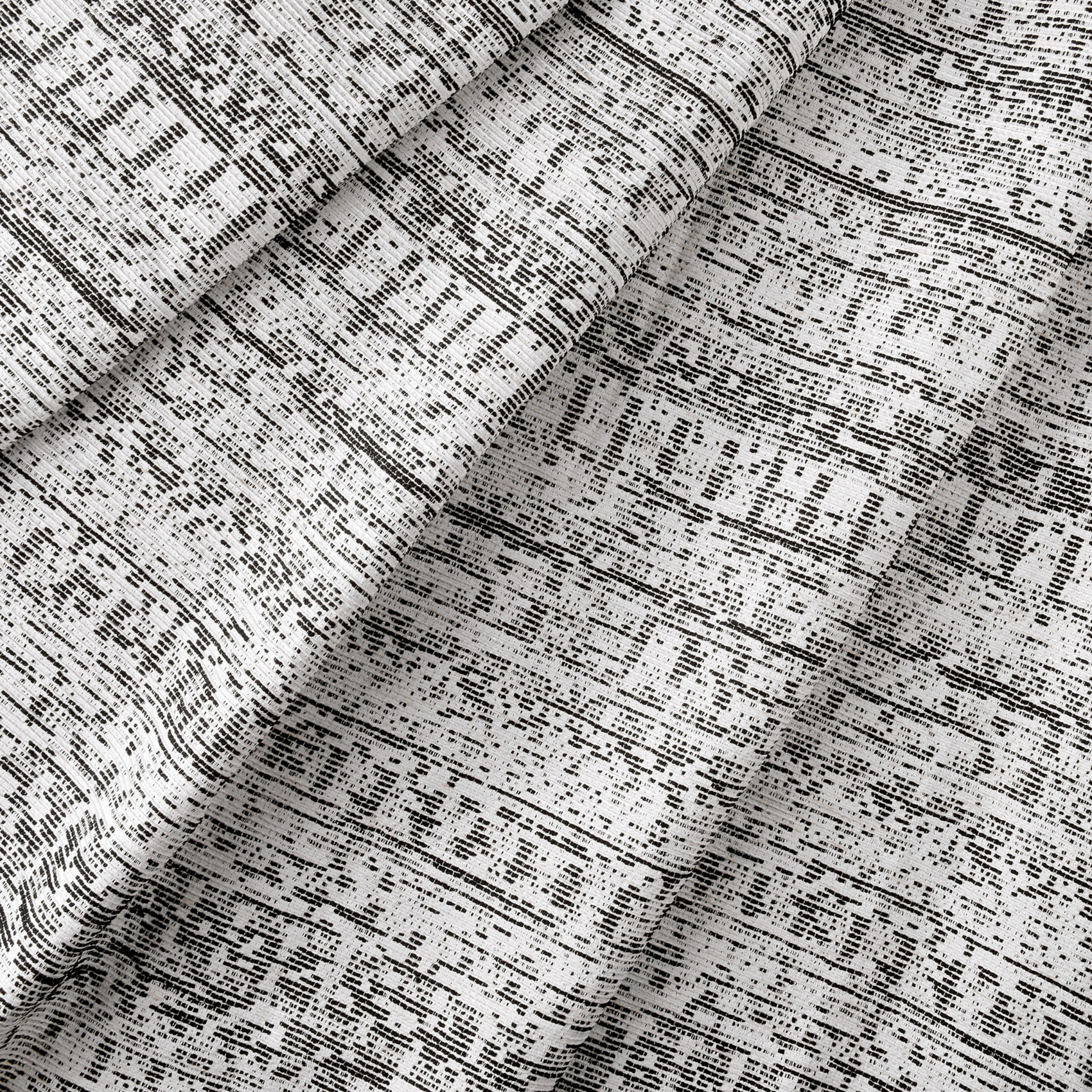 Rideau jacquard texturé inspiration minérale à oeillets - Noir