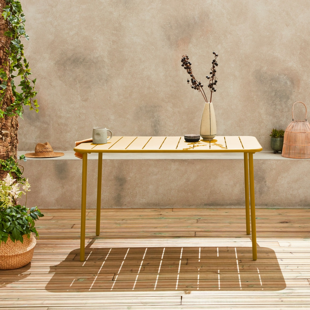 Table de jardin métal 4 places AMÉLIA