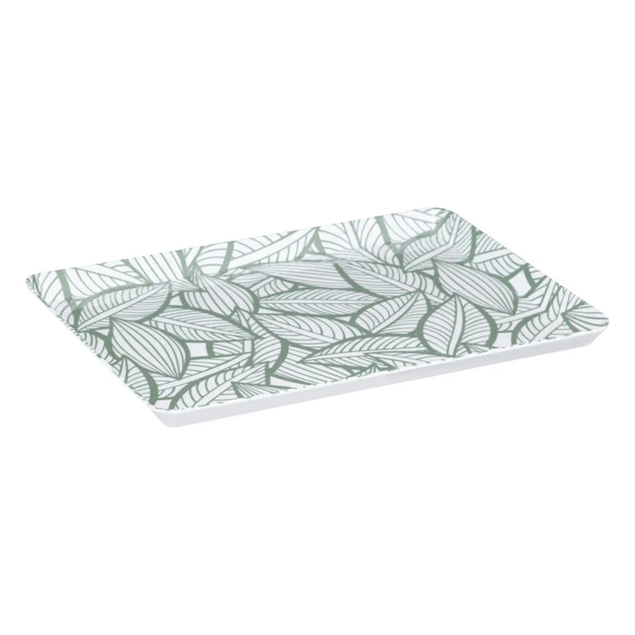 Plateau rectangle 30x22cm végétal