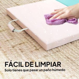 Colchoneta Gimnasia Plegable de Grosor de 5 cm, Tapete de Ejercicio con Asas de Transporte, Bolsa, Esterilla de Gimnasia para Yoga, Aeróbic, Artes Marciales, Multicolor