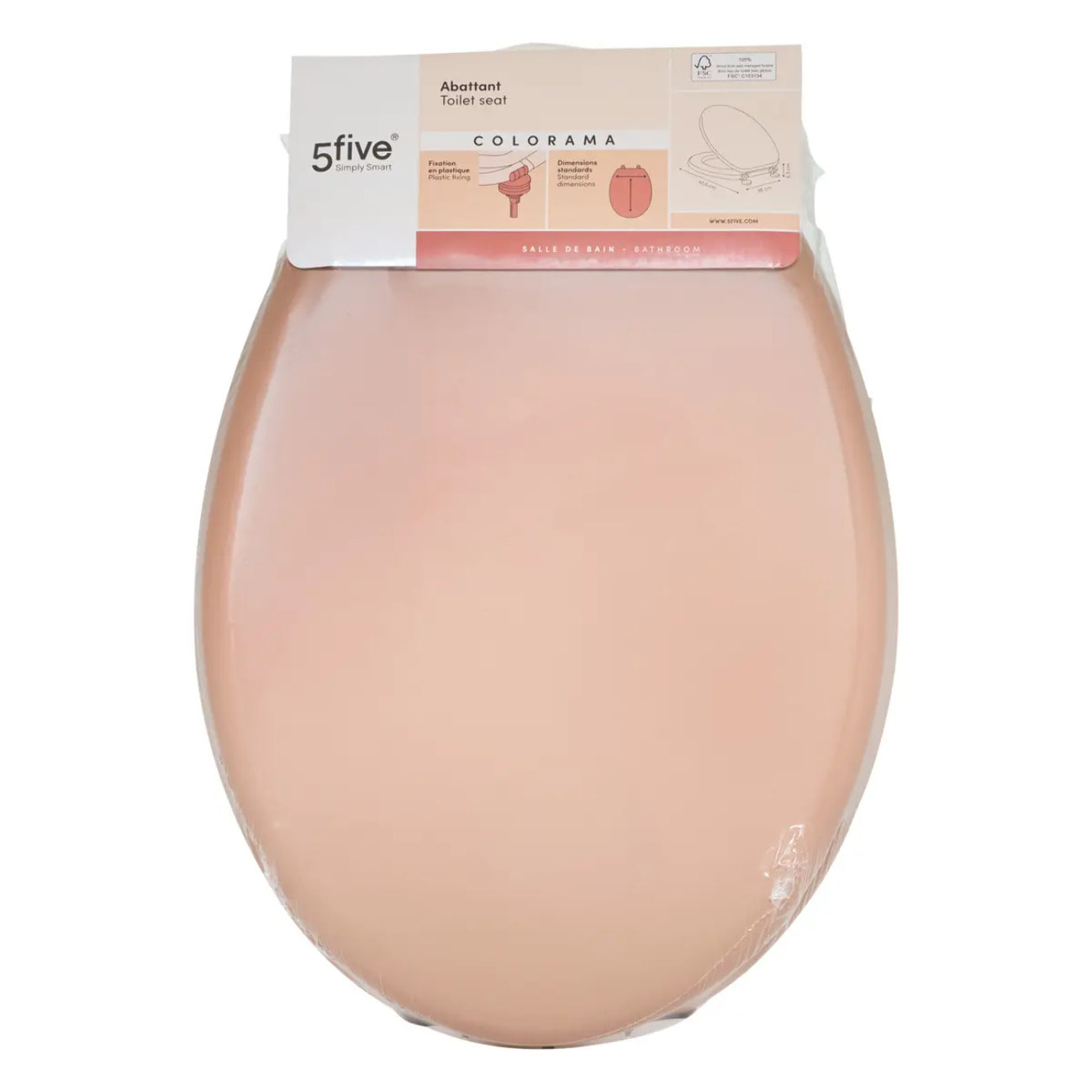 Abattant WC Colorama 36x48cm rose