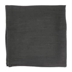 Serviette de table - 6 pièces - Lin et coton gris anthracite