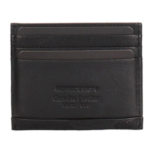 Porta carte uomo in vera pelle - Modello Rexon Plus - Casual - 7.8 x 9.7 x 0.3 cm