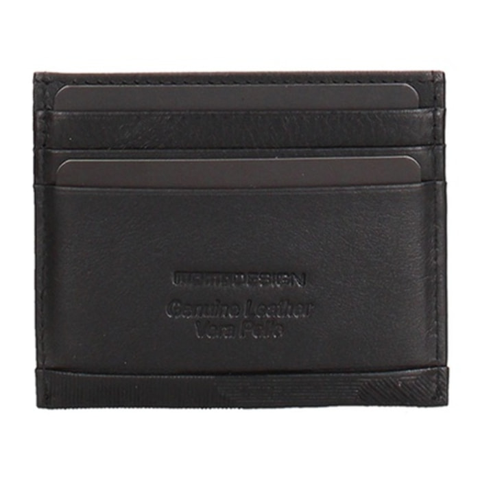 Porta carte uomo in vera pelle - Modello Rexon Plus - Casual - 7.8 x 9.7 x 0.3 cm