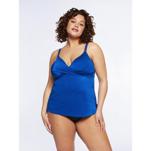 Fiorella Rubino - Tankini con escote cruzado - Azul aciano