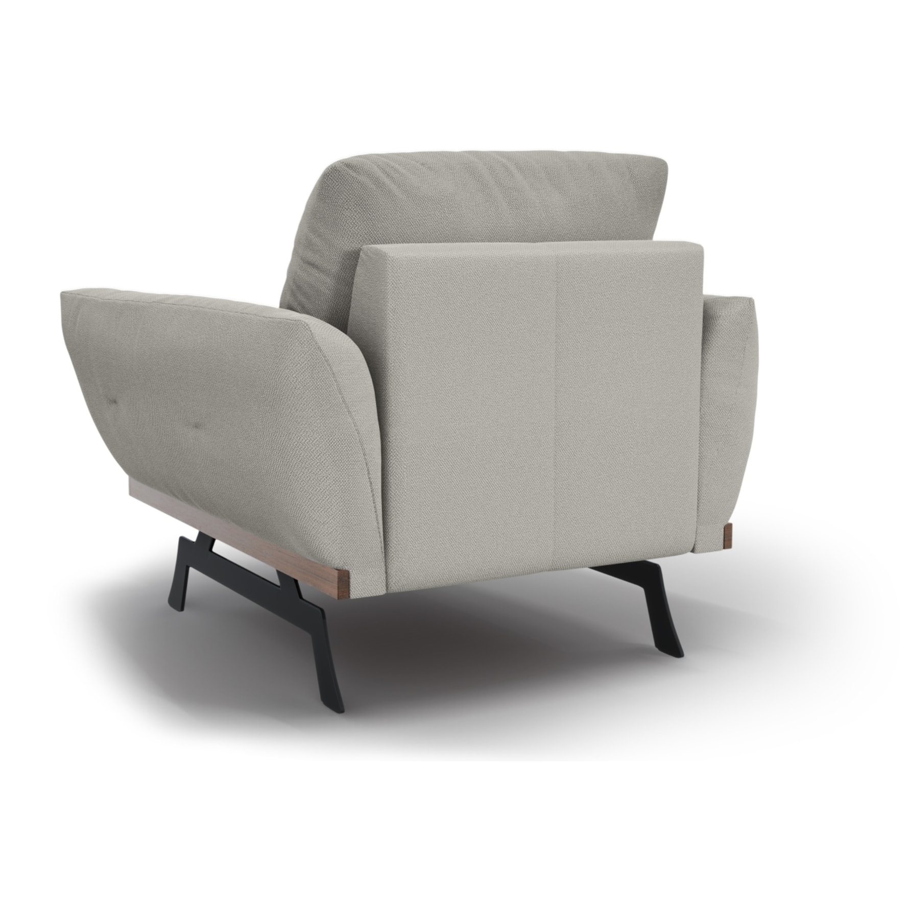 Fauteuil "Olivier" en tissu structurel gris clair