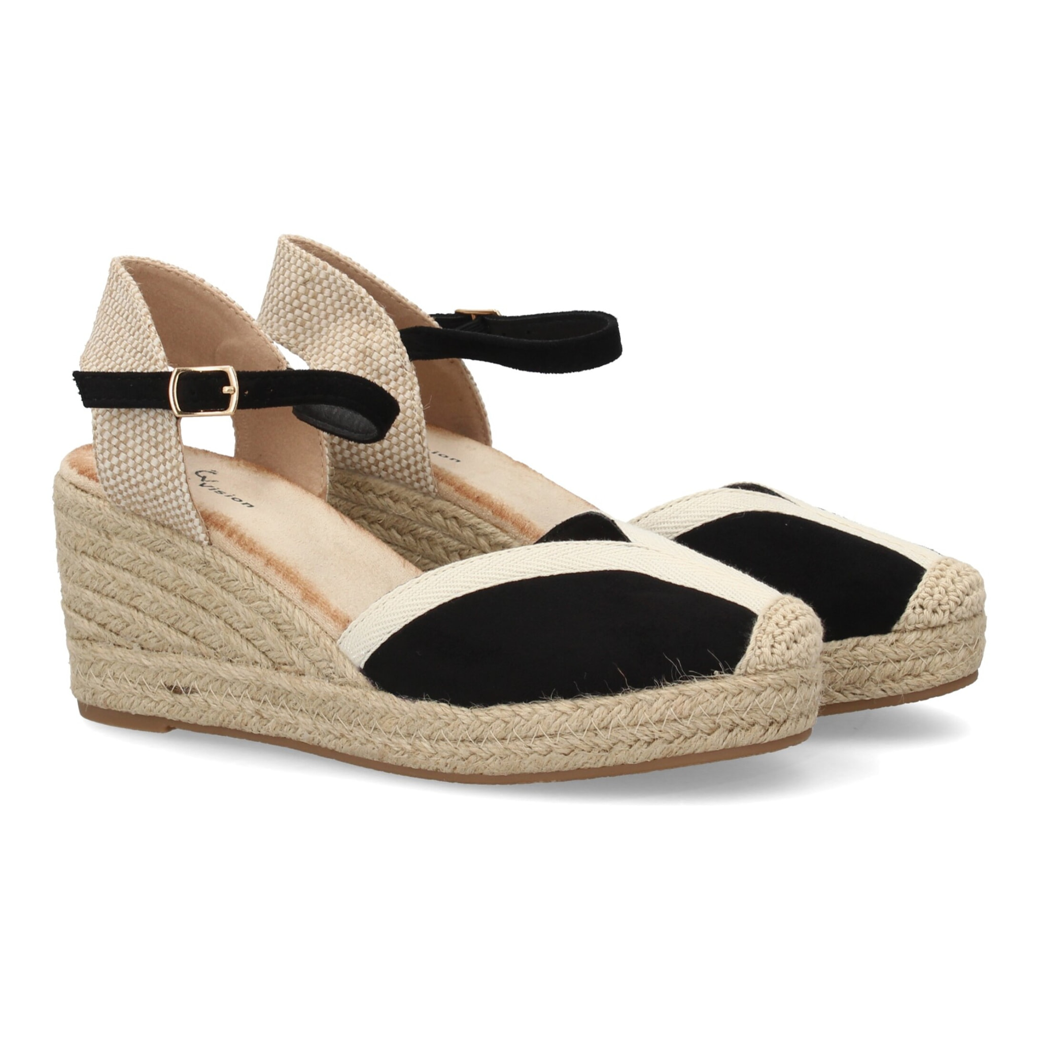 Alpargatas de cuña clásicas cómodas para mujer