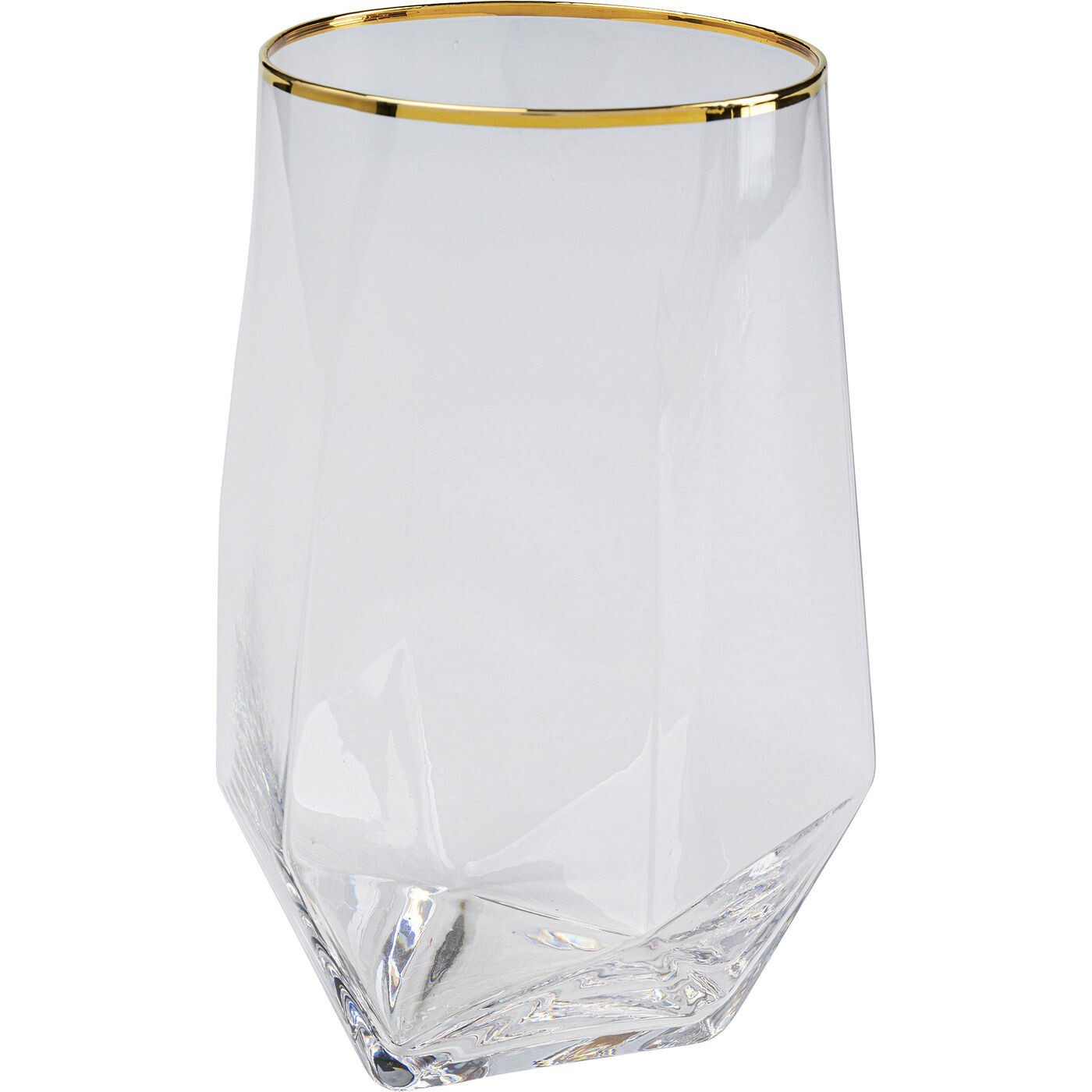 Verres à eau Diamond dorés set de 4 Kare Design