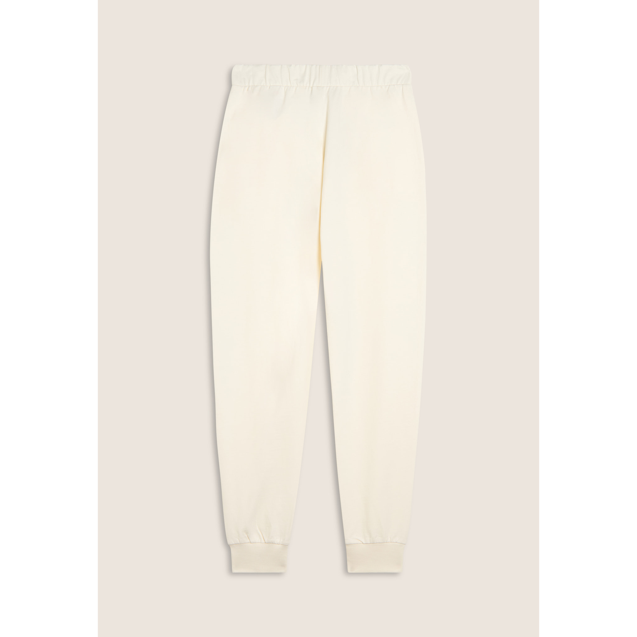 Pantaloni Regular Fit in French Terry con Polsini in Costina