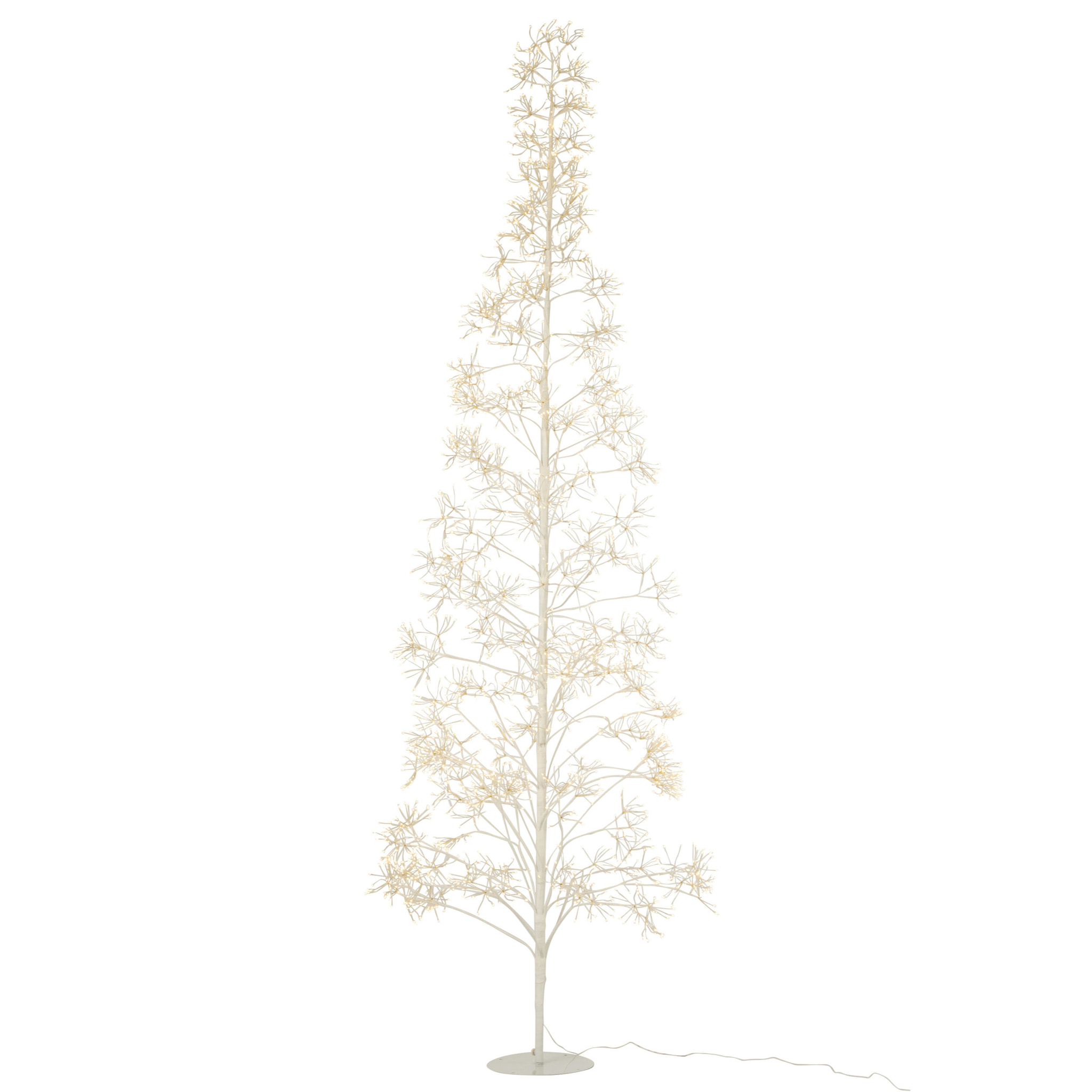 J-Line décoration Arbre 2700 Led - métal - blanc - large