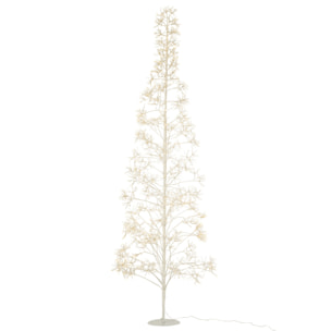 J-Line décoration Arbre 2700 Led - métal - blanc - large