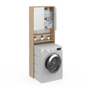 Meuble étagère dessus machine à laver - Bois - Blanc
