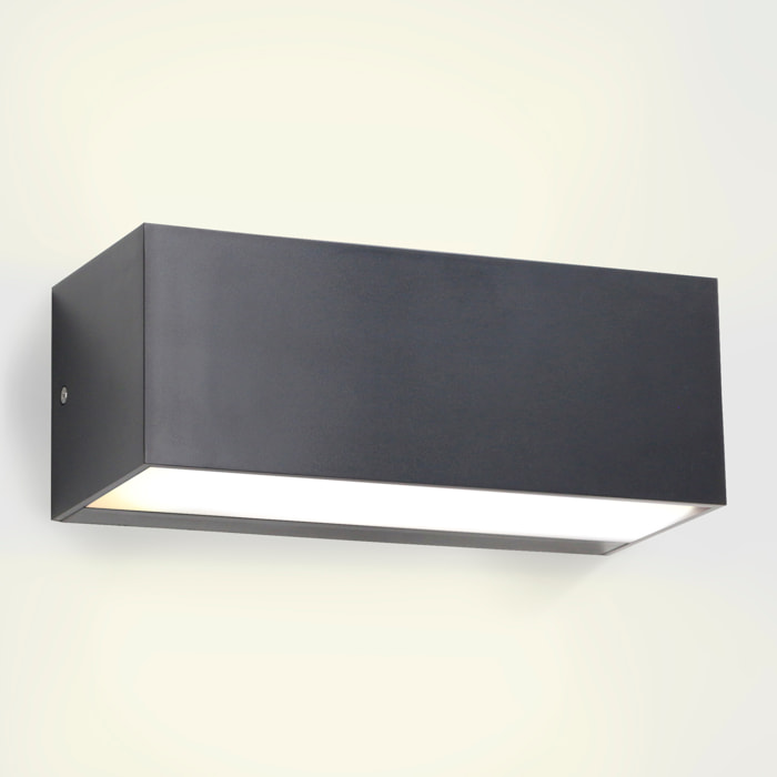 Forlight Ara big aplique exterior de empotrable de pared para bombilla E27 en color gris