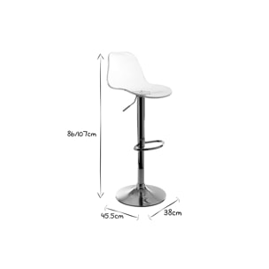 Tabouret de bar transparent GALILEO