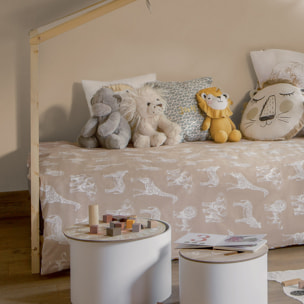 Parure de lit enfant "Savane" - coton 140x200 cm