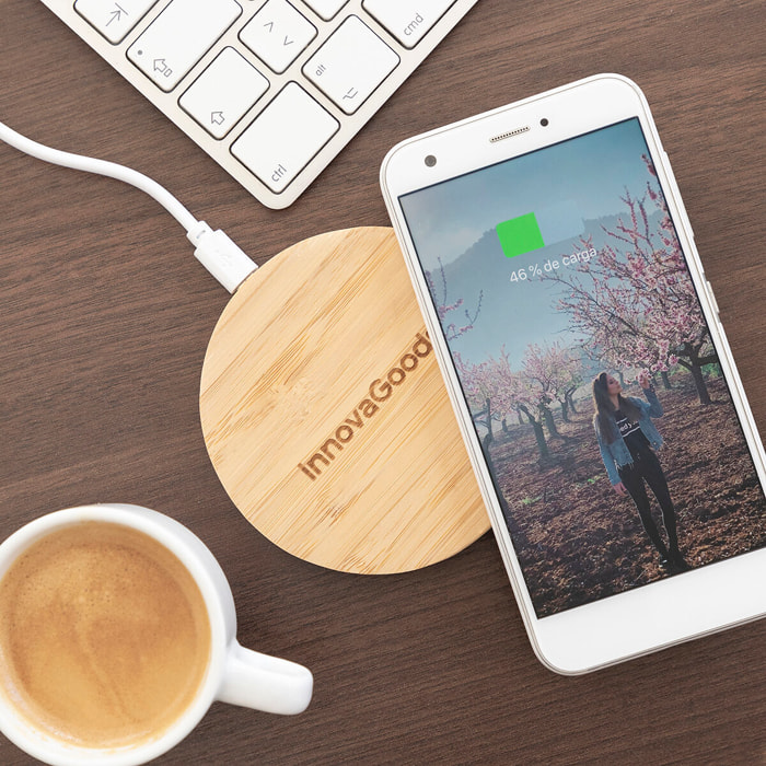 Caricabatterie Senza Fili in Bambù Wirber InnovaGoods
