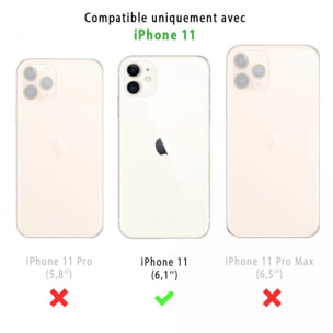 Coque iPhone 11 Silicone Liquide Douce noir Initiale L La Coque Francaise.