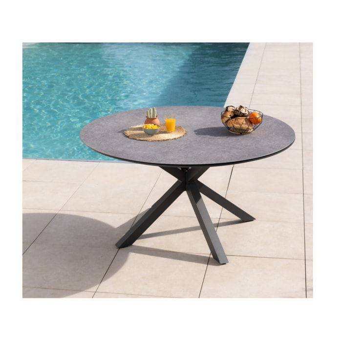 PROVENCE - Ensemble table et chaises de jardin  - Gris anthracite