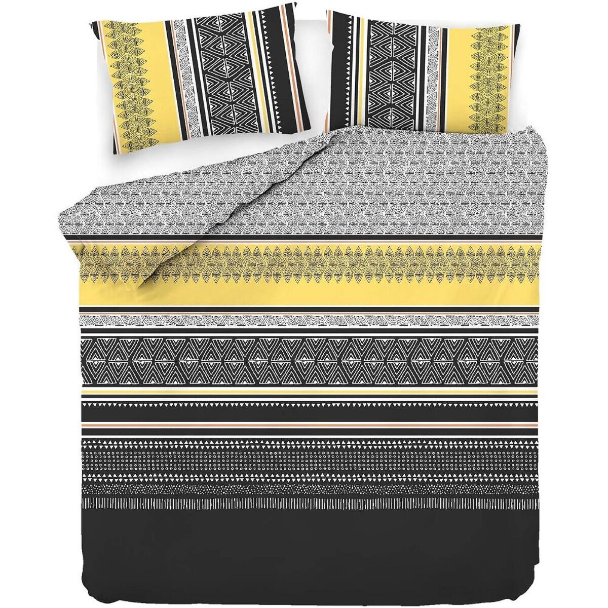 Parure Housse De Couette 100% coton 55fils Formas Yellow