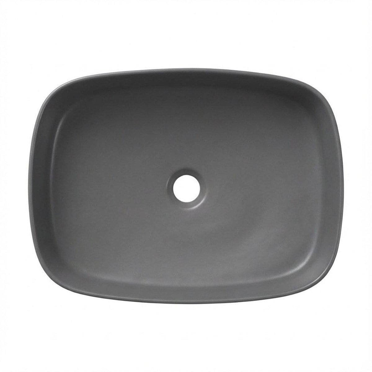 Vasque à poser rectangulaire 50 x 37,5 x 13,5 cm sans trop-plein gris mat PixL (CEPX4937GRM)