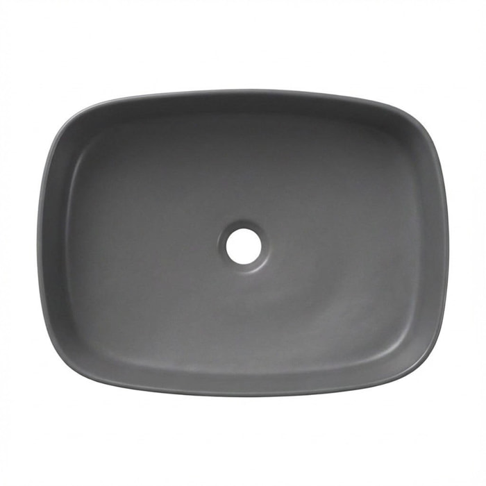 Vasque à poser rectangulaire 50 x 37,5 x 13,5 cm sans trop-plein gris mat PixL (CEPX4937GRM)