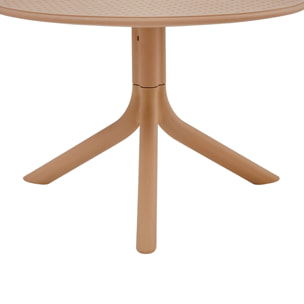 Tavolino basso da esterno in polipropilene 60x60x41cm tortora – Obidos