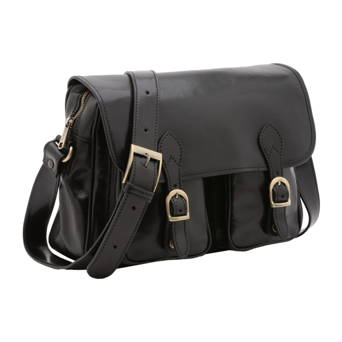 Borsa a tracolla  da donna In Vera pelle Made in Italy 32x23x15 cm