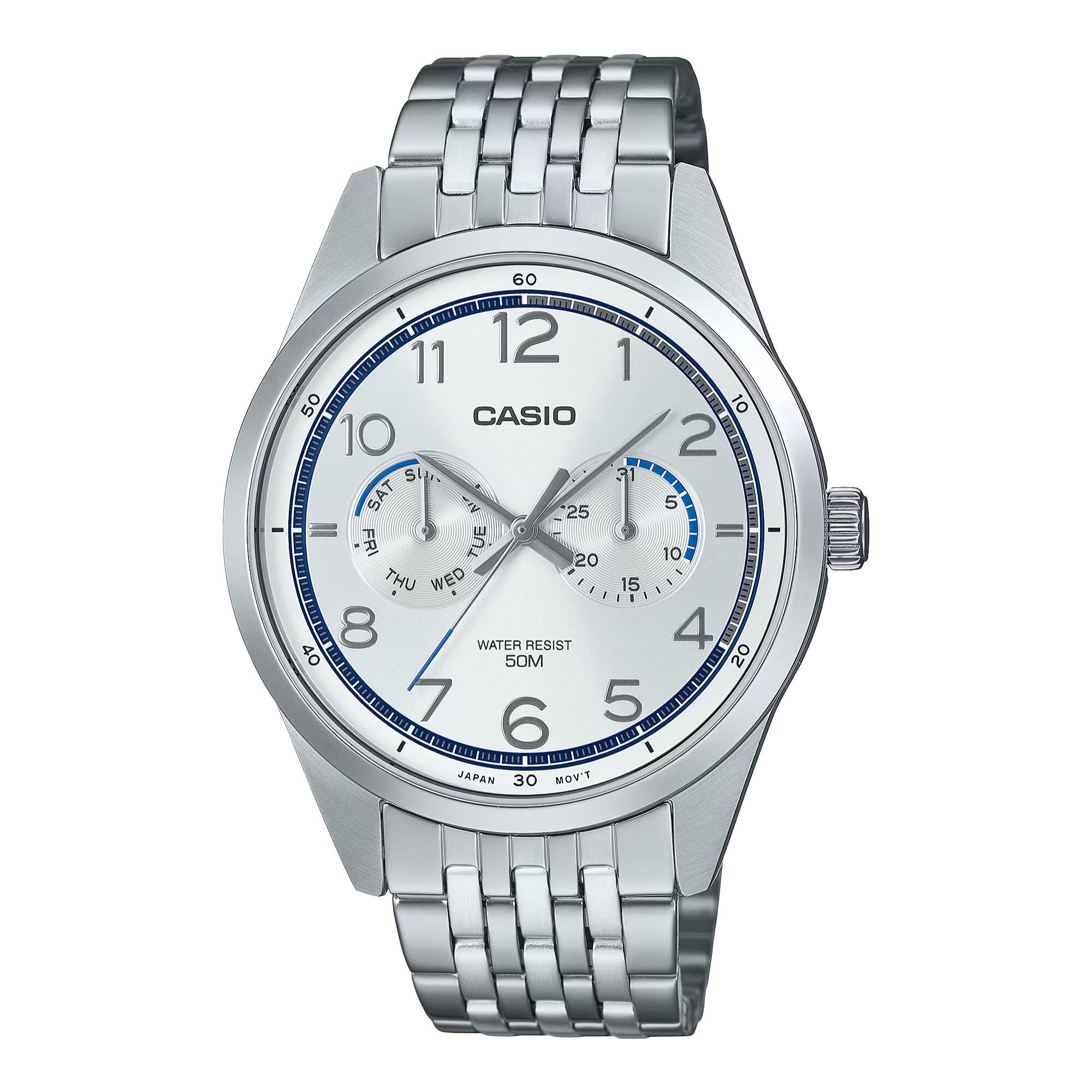 Reloj Casio MTP-E340D-7AVDF Hombre Analogico Cuarzo con Correa de Acero inoxidable