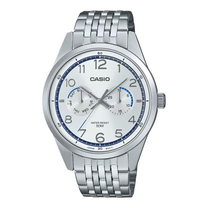 Reloj Casio MTP-E340D-7AVDF Hombre Analogico Cuarzo con Correa de Acero inoxidable