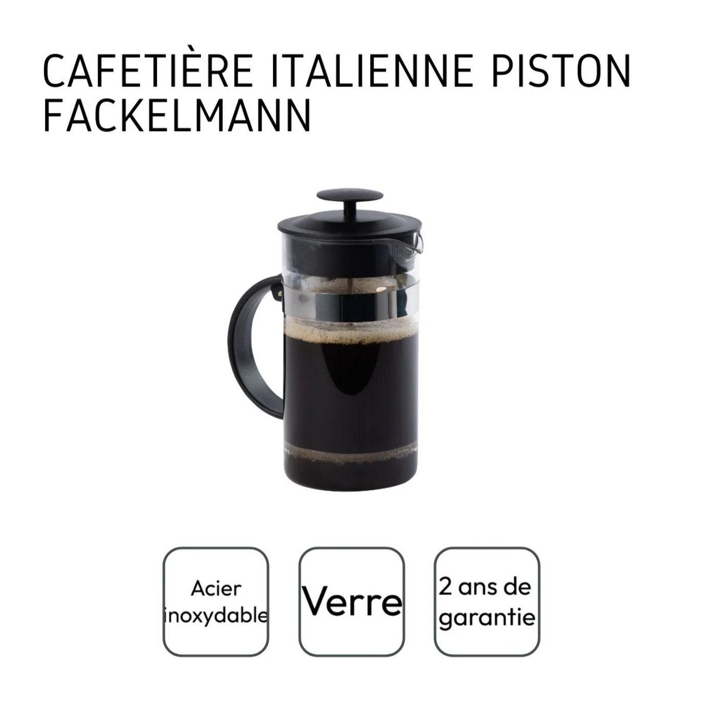 Cafetière à piston 1L Fackelmann