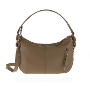 Borsa a spalla da donna Made in Italy - Modello Edera Plus - 100% pelle - 32.5 x 19.0 x 10.0 cm