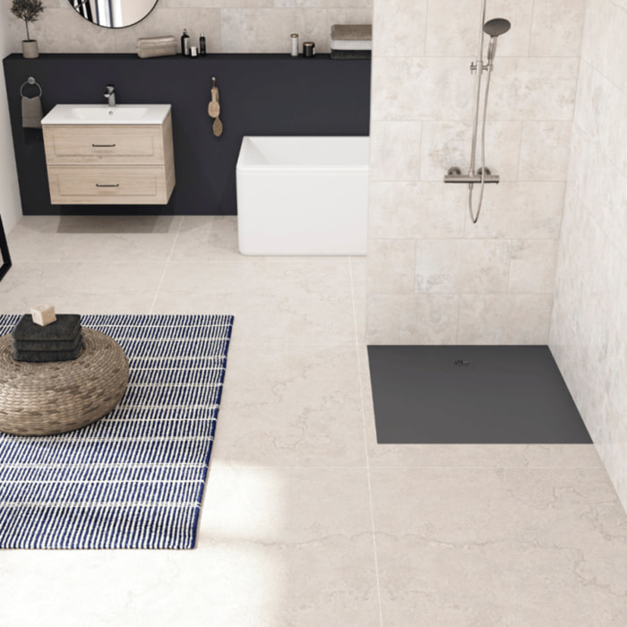 Receveur KINEDO Kinesurf Nova 100X100 gris anthracite