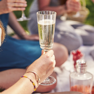 6 flute da Champagne 17cl Macassar - Cristal d'Arques