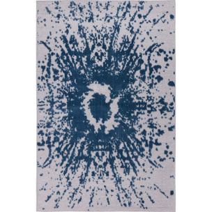 GARDEN - Tapis d'intérieur / extérieur à motif abstrait bleu, gris