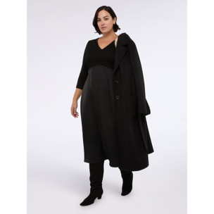 Fiorella Rubino - Vestito PRETTY ibrido con scollo a V - Nero