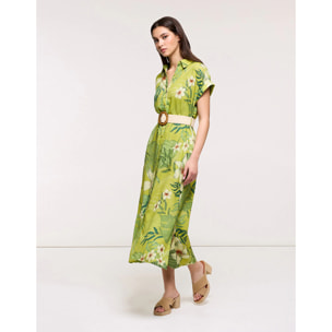 Vestido Largo Verde Pistacho - Bilimos