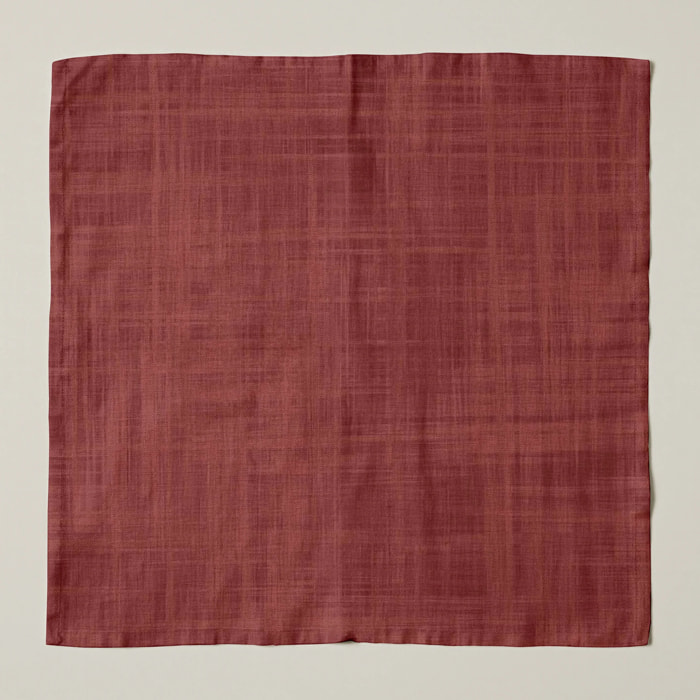 Serviette pack 2 coton linge lisse rouge